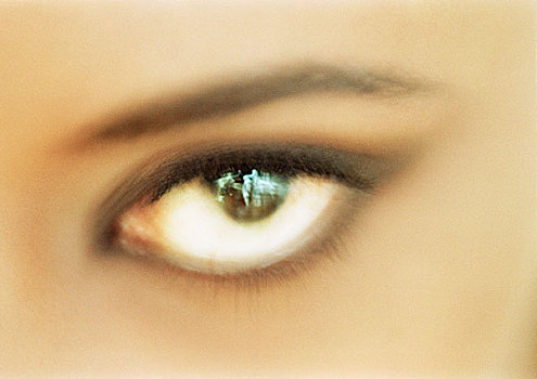 女人,棕色眼睛,看镜头,模糊,特写