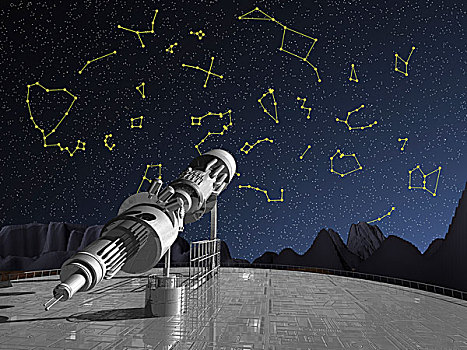 天文,望远镜,星星,星座,数码制图