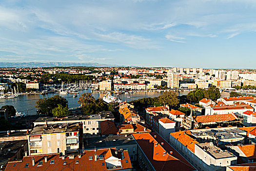 俯视,城市,达尔马提亚,克罗地亚