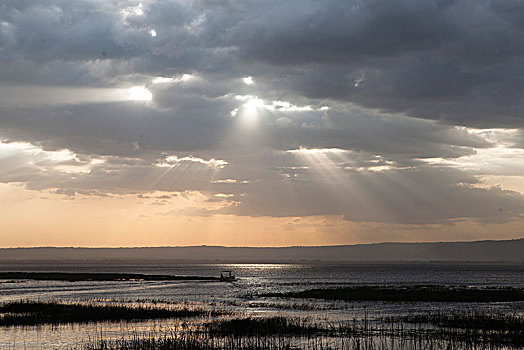 埃塞俄比亚,日落,湖