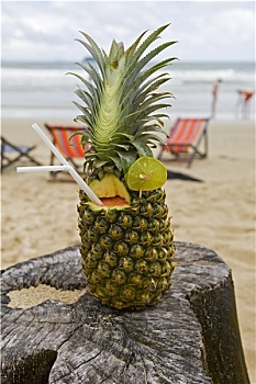 菠萝,鸡尾酒,海岸