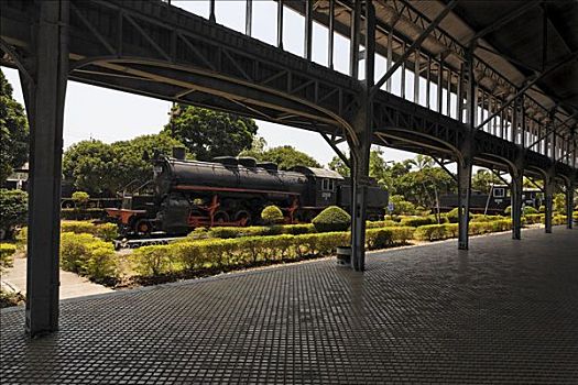 博物馆,蒸汽机,火车站,印度尼西亚