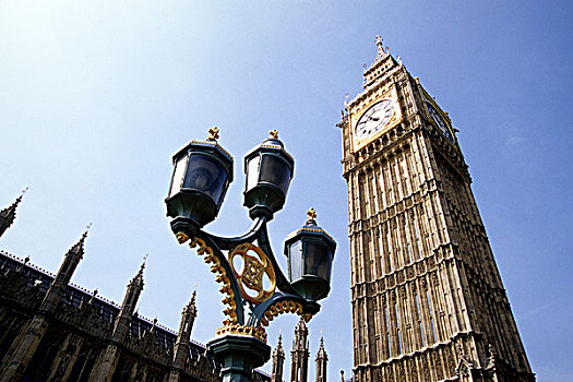 大本钟,议会大厦,威斯敏斯特宫,伦敦,英格兰,英国,欧洲