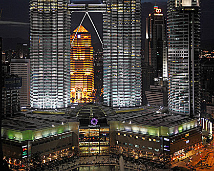 马来西亚,吉隆坡,公用,银行,建筑,双子塔,购物中心