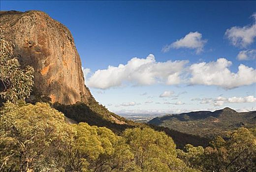 悬崖,山,沃伦邦格尔国家公园,新南威尔士,澳大利亚