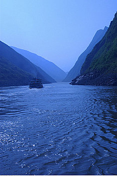 游轮,船,峡谷,长江,中国