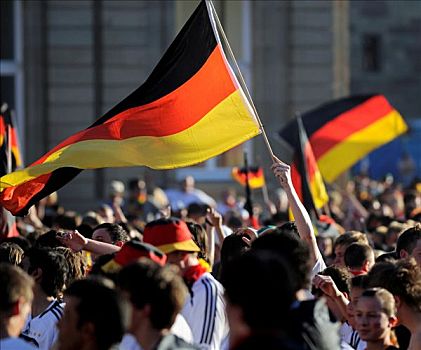 足球,冠军,2008年,公用,注视,旗帜,斯图加特,巴登符腾堡,德国,欧洲
