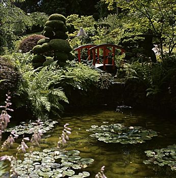 日式庭园,宝翠花园,维多利亚,不列颠哥伦比亚省,加拿大