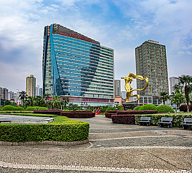 长沙城市风光,芙蓉广场,芙蓉路,五一大道,道路