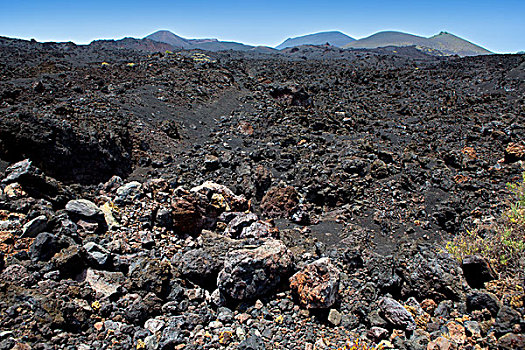帕尔玛,火山,火山岩,黑色,石头