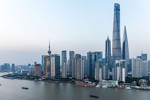 上海,黄浦江,两岸,夜景