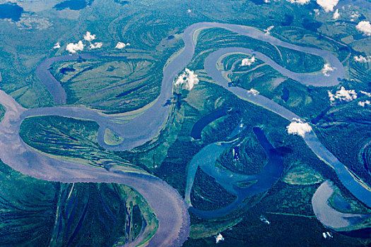 航拍,河,弯曲,岛屿,印度尼西亚,大幅,尺寸