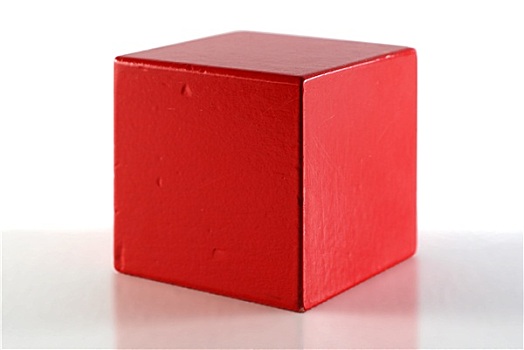 红色,立方体