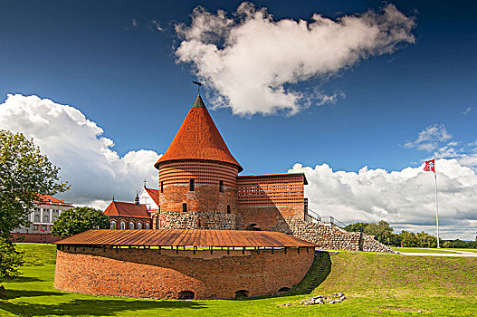 考纳斯,城堡,建造,世纪,哥特风格,立陶宛