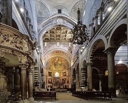大教堂,圣马利亚,比萨,托斯卡纳,意大利