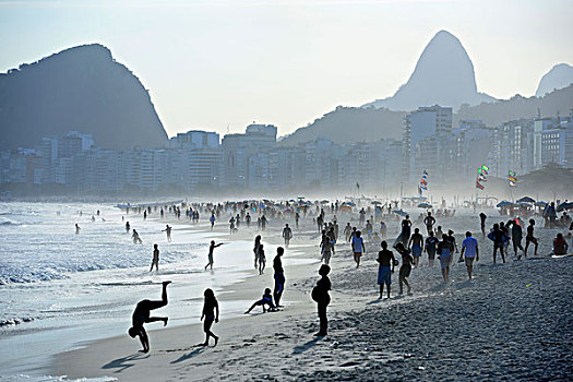 科巴卡巴纳海滩,里约热内卢,巴西,南美