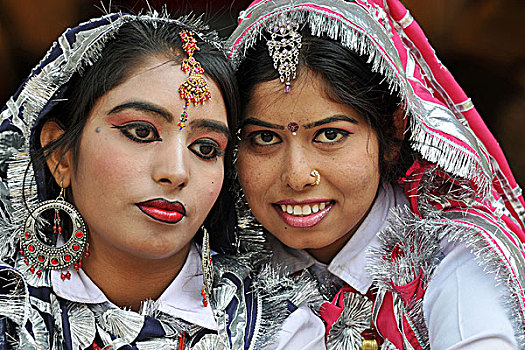 艺术家,国家,西孟加拉,拿,靠近,德里,民族舞,工艺品,很多,有趣,北印度,印度,二月,2008年