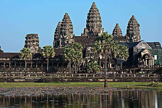 吴哥窟,庙宇,收获,柬埔寨,亚洲