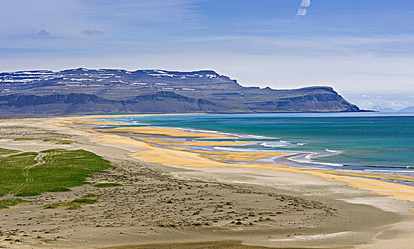 风景,上方,湾,冰岛,欧洲