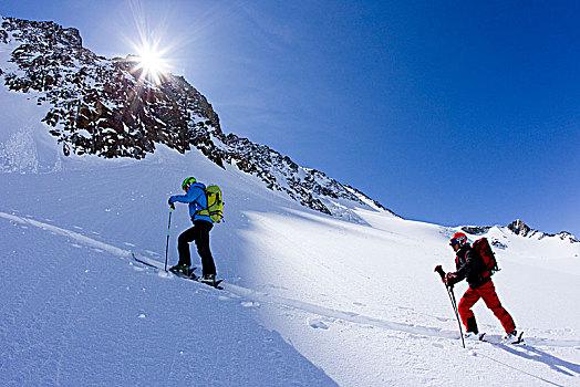 滑雪,旅游,阿尔卑斯山,提洛尔,奥地利