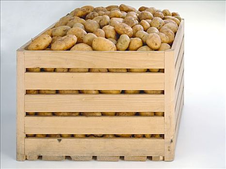 大,板条箱,土豆