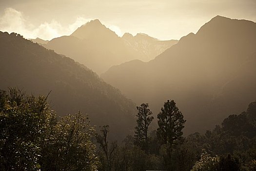 南阿尔卑斯山,冰河,南岛,新西兰