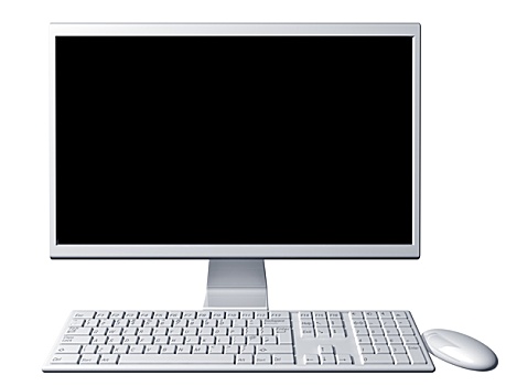 现代,台式电脑,留白,显示屏