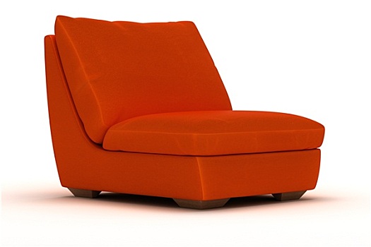 橙色,皮制扶手椅