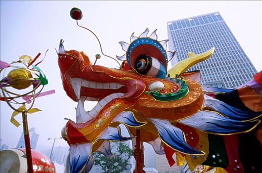春节,舞龙,香港,中国