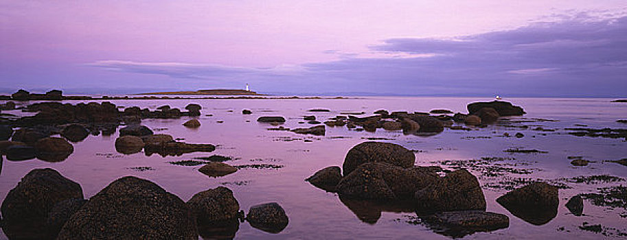 苏格兰,北爱尔郡,阿兰岛,黃昏,秋天,灯塔,南方,岸边,2001年,人口