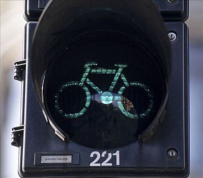 红绿灯,骑车,阿姆斯特丹,荷兰