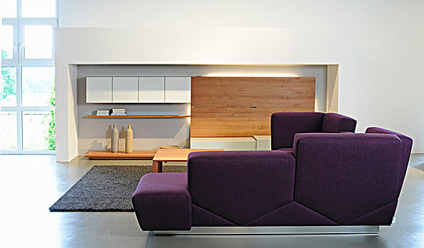 紫色,角,沙发,正面,柜子,现代,休闲沙发,区域