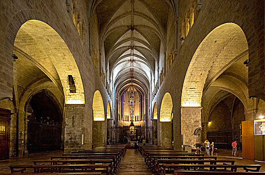 教堂中殿,教区教堂,圣徒,赫罗纳,加泰罗尼亚,西班牙