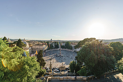 罗马人民广场俯拍