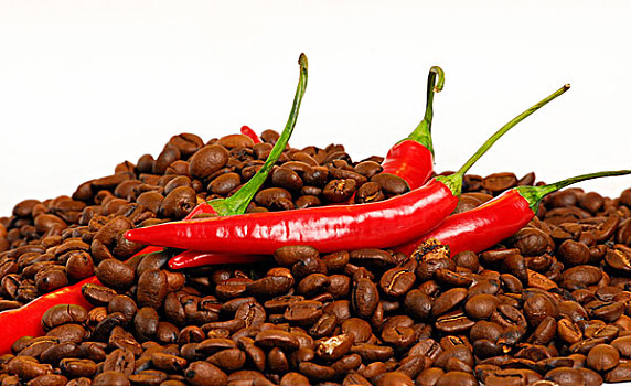 辣椒,胡椒,咖啡,咖啡豆