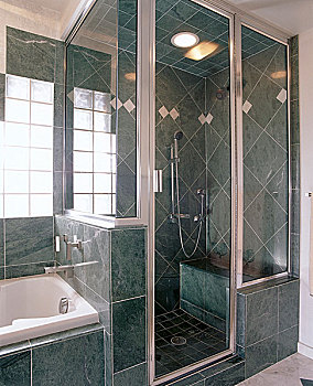 现代,浴室,图案,瓷砖墙,木质,美国