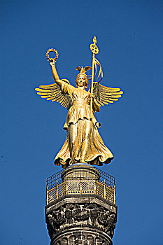 黄金,雕塑,胜利,柱子,柏林,德国