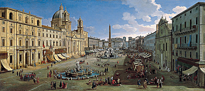 纳佛那广场,罗马,艺术家