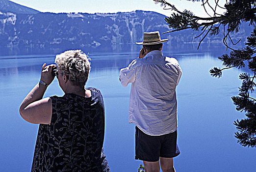 游客,摄影,湖