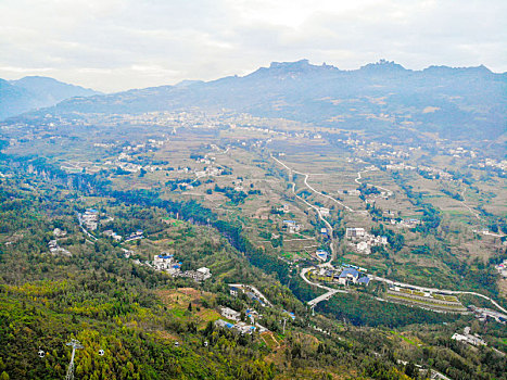 航拍湖北恩施大峡谷云龙地缝景区