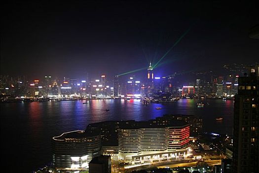 雷射,展示,香港,中国,亚洲