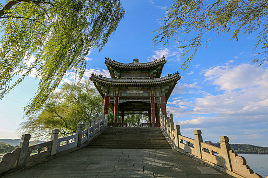 北京皇家园林颐和园西堤六桥练桥