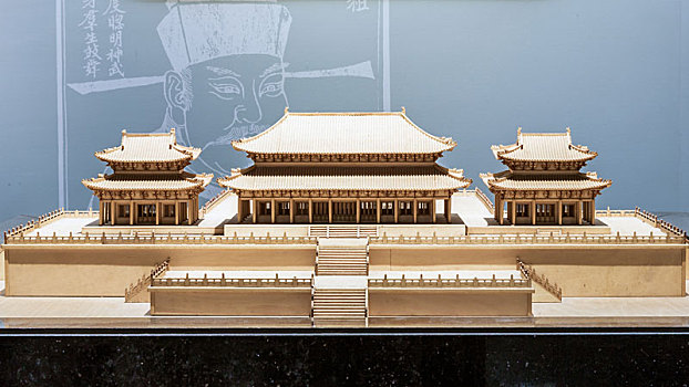 北宋时期大庆殿建筑模型,河南省洛阳明堂景区