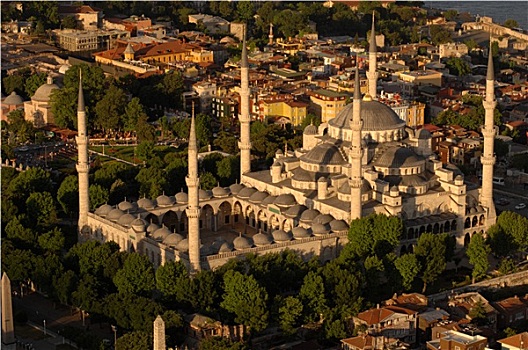苏丹艾哈迈德清真寺,清真寺,蓝色清真寺,伊斯坦布尔,土耳其