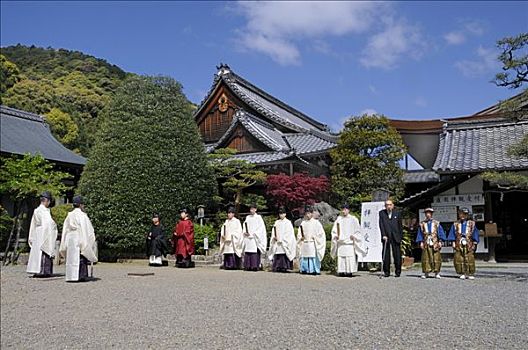 牧师,准备,专注,日本节日,神祠,节日,日本神道,京都,日本,亚洲