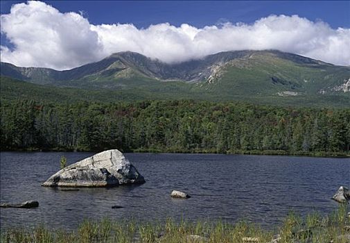 石头,湖,州立公园,缅因,美国