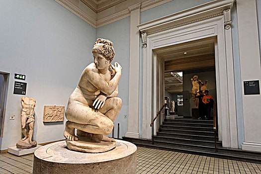 裸露,阿芙罗狄蒂,罗马,大理石,雕塑,希腊,大英博物馆,伦敦,英格兰,英国,欧洲