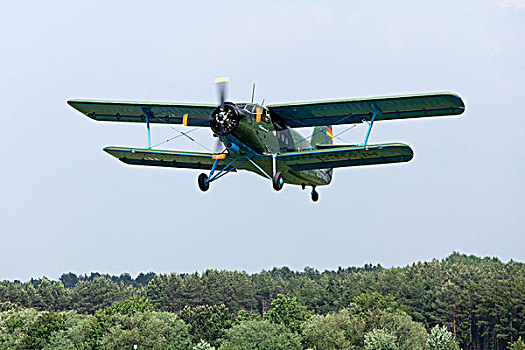 双翼飞机,庆贺,周年纪念,飞机场,吕内堡,下萨克森,德国
