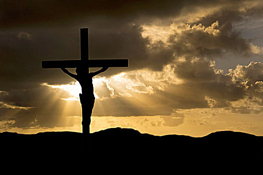 剪影,耶稣,磨难,十字架,耶稣受难日,复活节