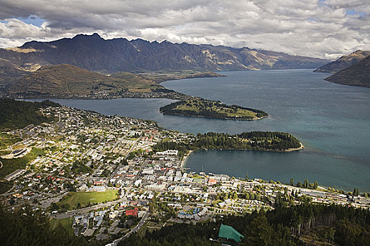 俯视,皇后镇,南岛,新西兰